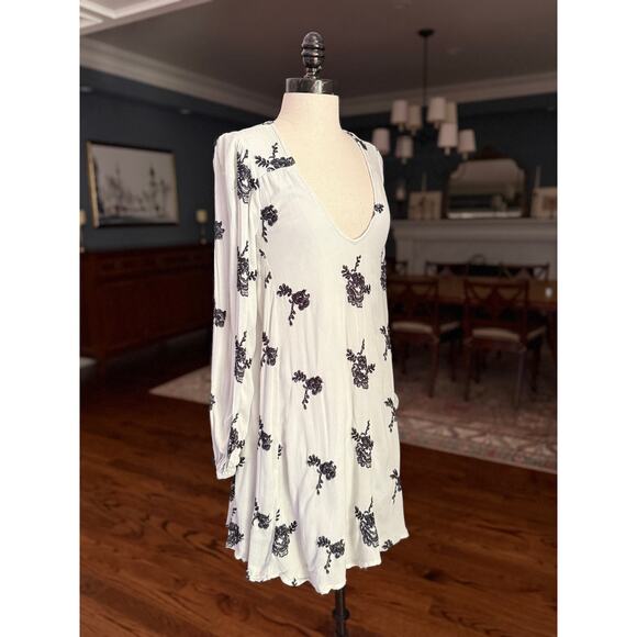 Free People Boho Gauze Dress Rustic Luxury Gypsy Free Spirit Summer Pool Beach - Picture 4 of 11